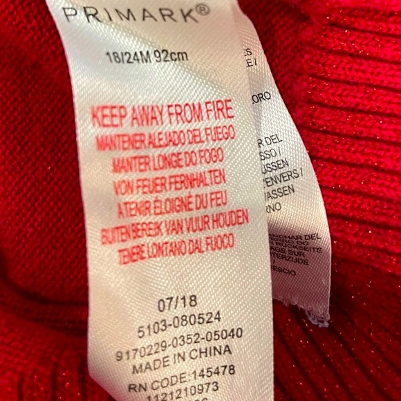 2 Piece Set Size 18-24M Red Reindeer Sweater and Plaid Leggings - Picture 4 of 5